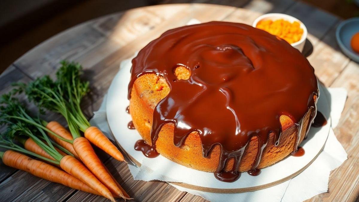 bolo-de-cenoura-invertido-com-calda-de-chocolate-uma-delicia-pratica-em-apenas--minutos