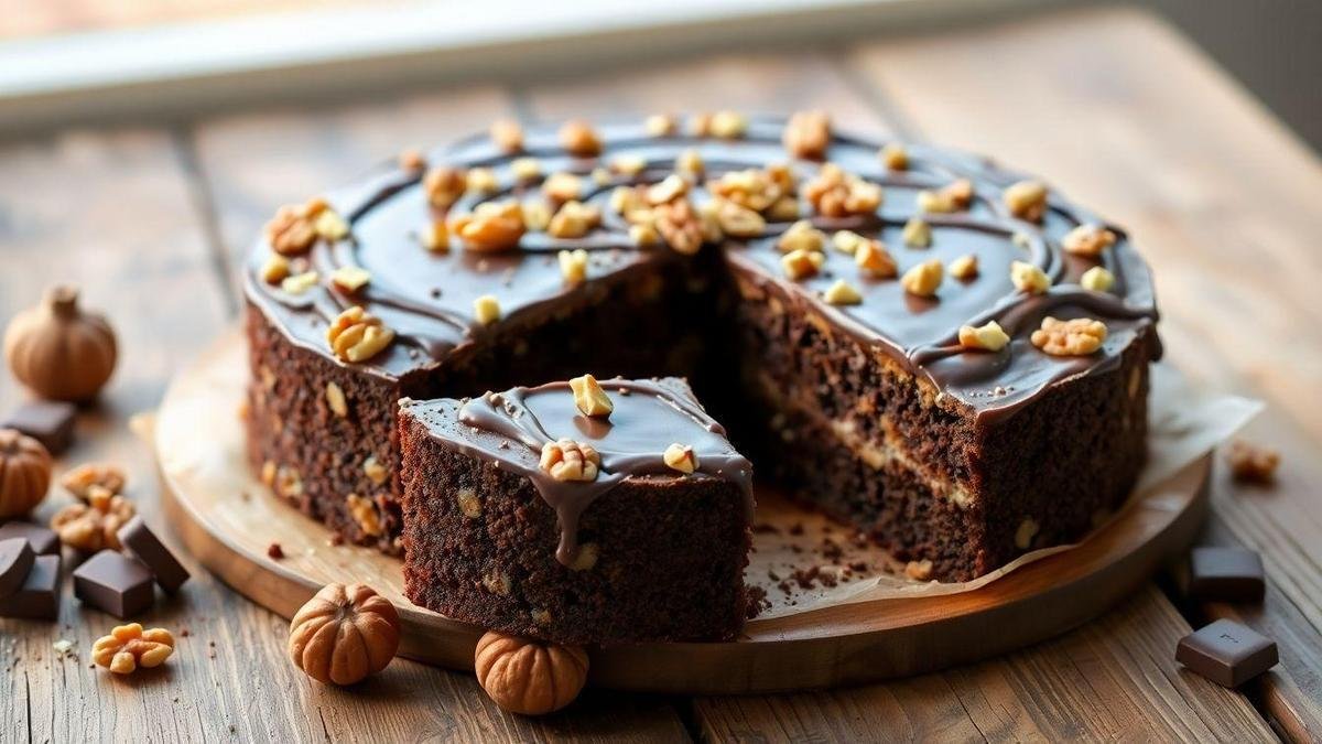 torta-de-nozes-com-chocolate-e-caco-deliciosa-e-cremosa-com-preparo-rapido-em-menos-de--minutos